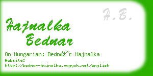 hajnalka bednar business card